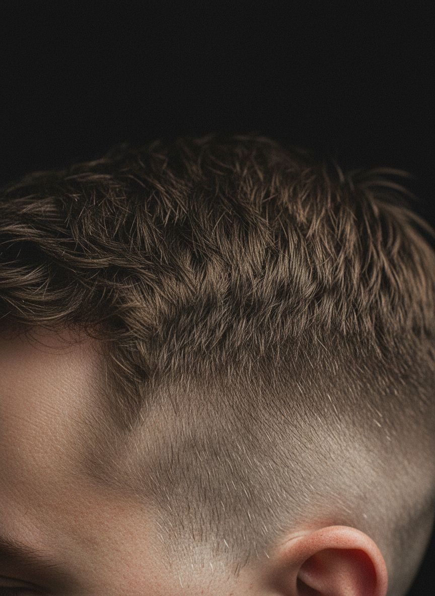 Fade lateral — linha do degradê em detalhe