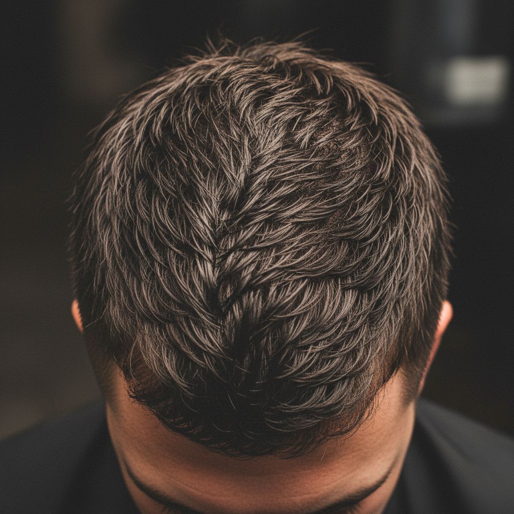 Undercut texturizado — detalhe do topo